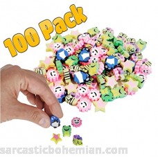 Aryellys 100 Pack Mini Erasers Mix Icons Fun Colors Unisex Party Favor School Prizes B07FFCF8L3